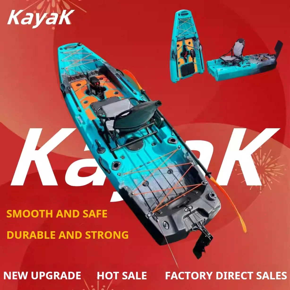 قارب كاياك مصنوع من مادة LLDPE - مراجعة Fishing Kayak Pedal Drive وسعره