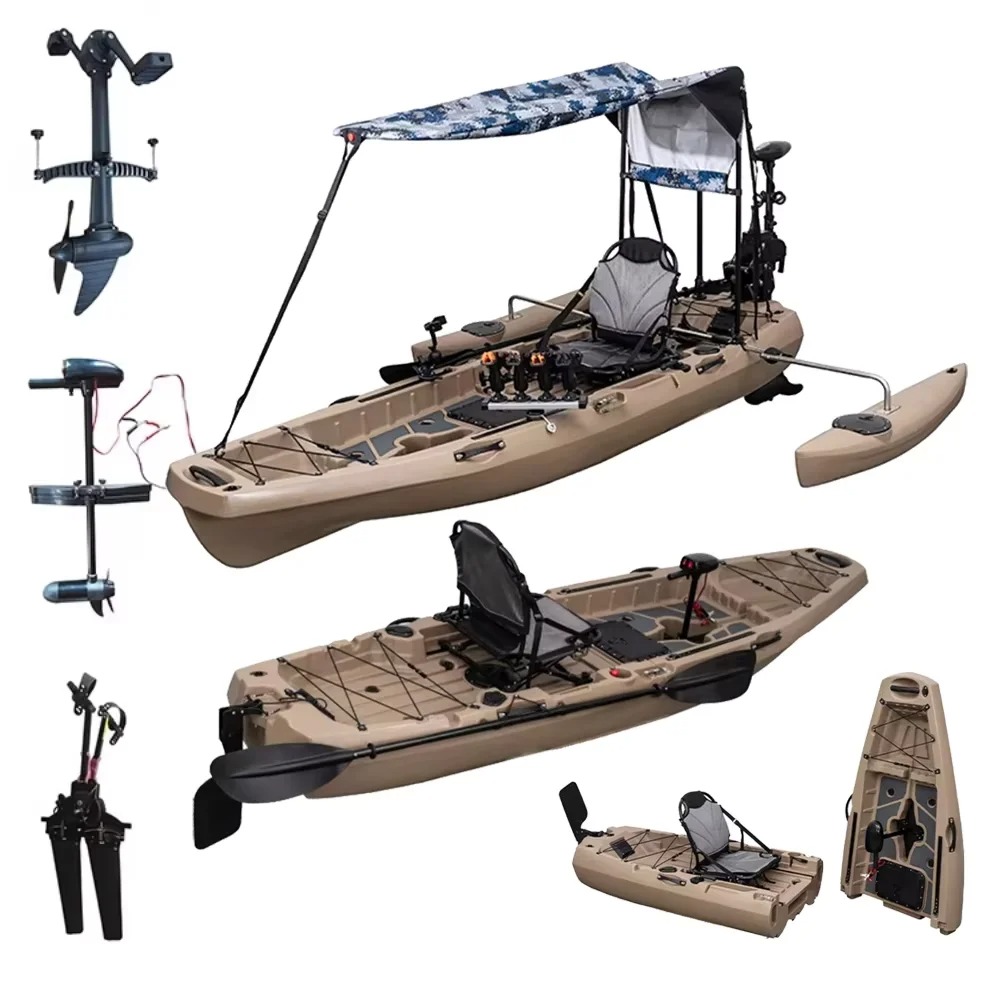 قارب كاياك مصنوع من مادة LLDPE - مراجعة Fishing Kayak Pedal Drive وسعره