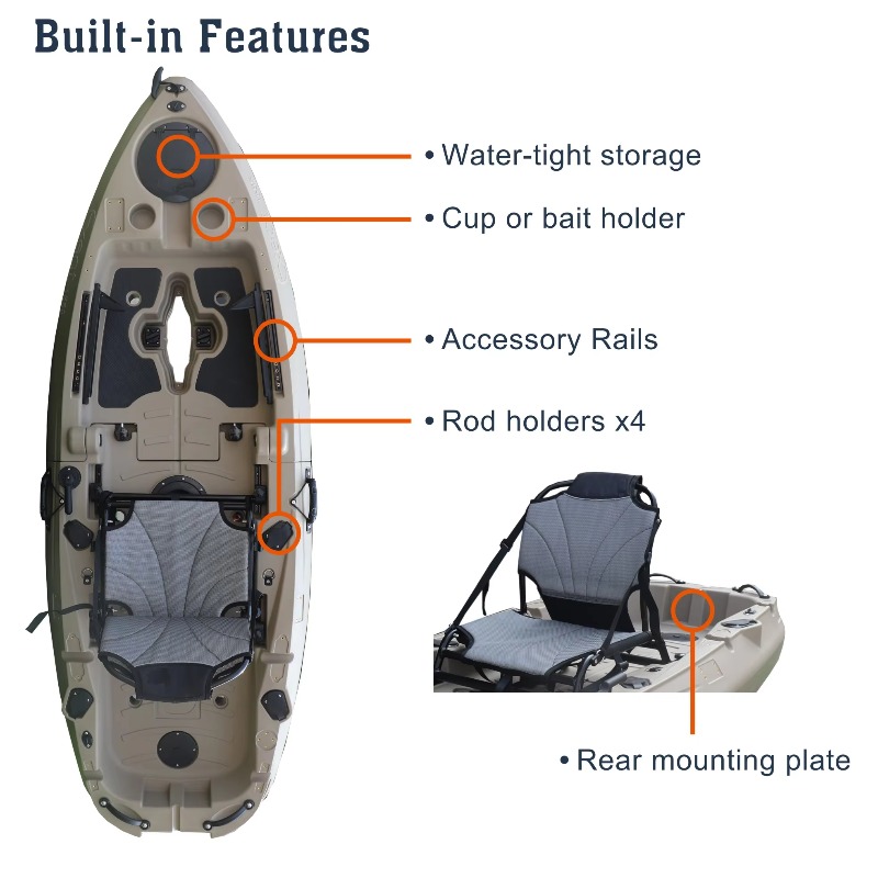 كاياك جديد لعام 2026 بتصميم مع - مراجعة Fishing Kayak Pedal Drive وسعره